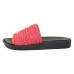 Ali Macgraw Women's Straw In Red Leather
