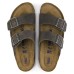 Birkenstock Men's Arizona Soft Footbed In Iron Oiled Leather