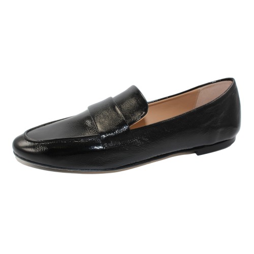 Cc Made In Italy Women's Canta 1120 In Black Crinkle Patent Leather
