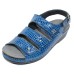 Helle Comfort Women's Thandie In Blue Croco Embossed Patent Leather