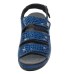 Helle Comfort Women's Thandie In Blue Croco Embossed Patent Leather