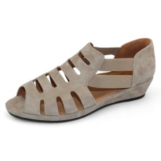 Lamour Des Pieds Women's Bayla In Taupe Kid Suede