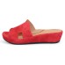 Lamour Des Pieds Women's Catiana In Red Kid Suede