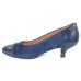 Lamour Des Pieds Women's Kishita In Navy Suede/Patent Leather