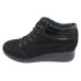 Mephisto Women's Ianie In Black Velcalf Suede/Patent Leather 12200/4200