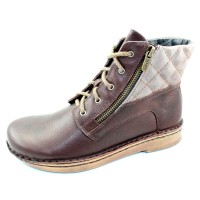 Naot Women's Castera In Soft Brown Leather/Taupe Grey Suede