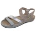 Naot Women's Whetu In Grey Linen/Soft Silver Leather/Sand Stone Suede
