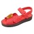 Pas De Rouge Women's Bali 3920 In Red Woven Nappa Leather