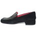 Pas De Rouge Women's Celia 4103 In Black Suede/Crinkle Patent Leather