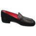 Pas De Rouge Women's Celia 4103 In Black Suede/Crinkle Patent Leather