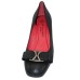 Pas De Rouge Women's Chantal 2440 In Black Cinder Shimmer Leather
