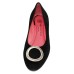 Pas De Rouge Women's Daria 2470 In Black Suede/Anthracite Leather
