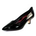 Pas De Rouge Women's Janet 1105 In Black Lack Patent Leather