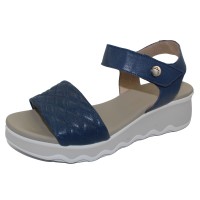 Paula Urban Women's 5-364 In Blue Quilted/Smooth Leather