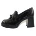 Paul Green Women's Sammy Heel In Black Crinkled Patent Leather