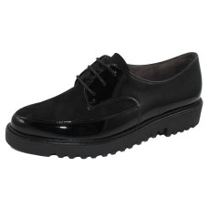 Paul Green Women's Soho Oxford In Black Patent Leather/Suede