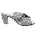 Right Bank Shoe Co Women's Dine In Sand Silver Metallic Python Printed Leather