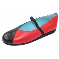 Thierry Rabotin Women's Argentina In Black/Red Nappa Leather