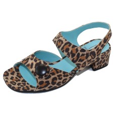 Thierry Rabotin Women's Perona In Leopard Suede/Black Nappa Leather