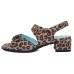 Thierry Rabotin Women's Perona In Leopard Suede/Black Nappa Leather