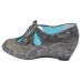 Thierry Rabotin Women's Zayne In Pewter Africa Printed Leather