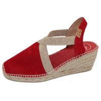 Toni Pons Women's Tona In Vermell Red Velour Suede