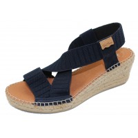 Toni Pons Women's Tura-Tr In Mari Navy Ribbed Stretch/Suede