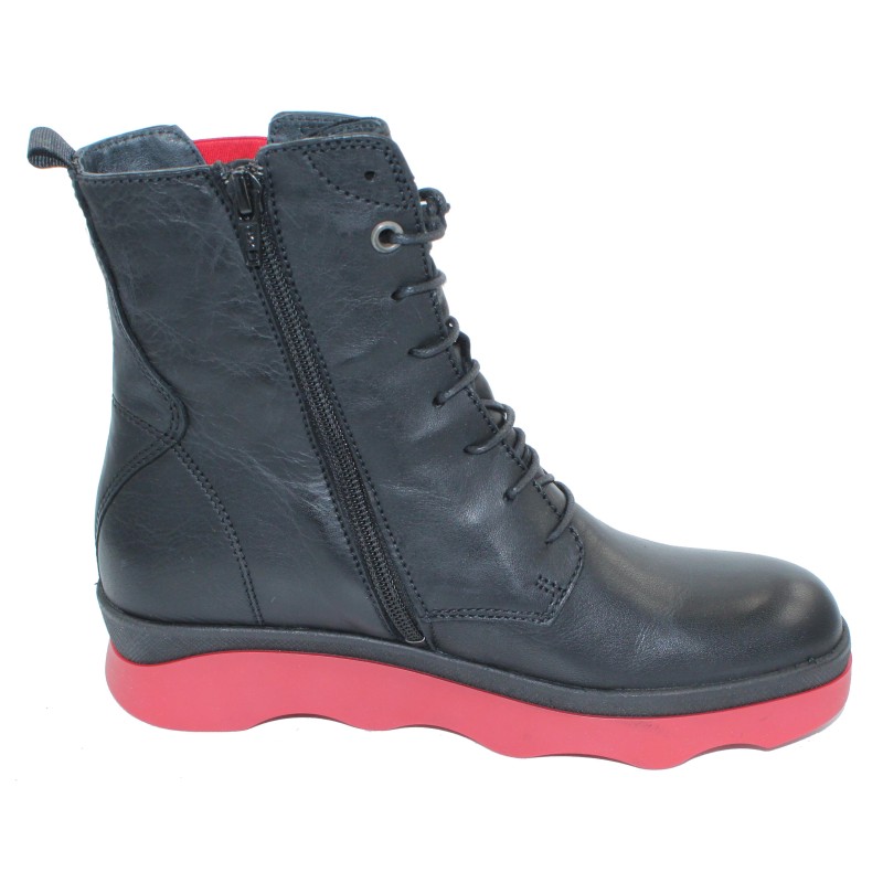 Wolky Black & Red Akita Combat Boot - Women, Best Price and Reviews