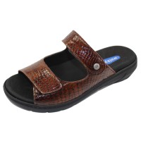 Wolky Women's Cyprus In Cognac Mini Croco Printed Leather