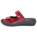 Wolky Women's Cyprus In Red Mini Croco Printed Leather