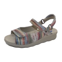 Wolky Women's Pichu In Multi White Lined Suede