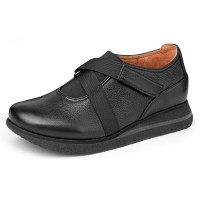 Yes Brand Shoes Women's Addison In Black Water Resistant Plonge Leather