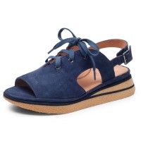Yes Brand Shoes Women's Amelia In Navy Blue Kid Suede
