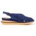 Yes Brand Shoes Women's April In Navy Blue Kid Suede