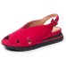 Yes Brand Shoes Women's April In Red Kid Suede