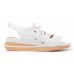 Yes Brand Shoes Women's Aurora In White Plonge Leather/Elastic