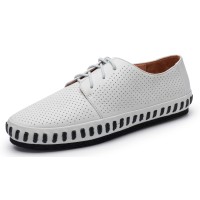 Yes Brand Shoes Women's Barbi In White Perf Plonge Leather