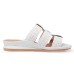 Yes Brand Shoes Women's Diane In White Woven Leather/Plonge Leather
