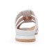 Yes Brand Shoes Women's Diane In White Woven Leather/Plonge Leather