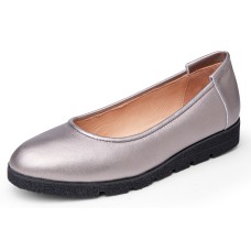 Yes Brand Shoes Women's Lucky In Pewter Metallic Leather