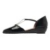 Yes Brand Shoes Women's Patsy In Black Crinkle Patent Leather