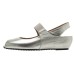 Yes Brand Shoes Women's Paula In Silver Metallic Leather/Lizard Printed Leather