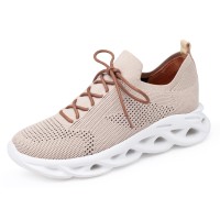 Yes Brand Shoes Women's Sallie Lace In Beige Knit Fabric
